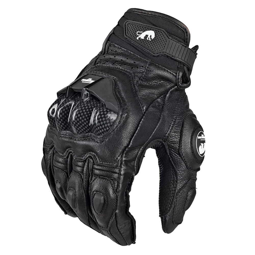 Horse Riding Glove - AFS 6 Motorcycle Leather Gloves Carbon