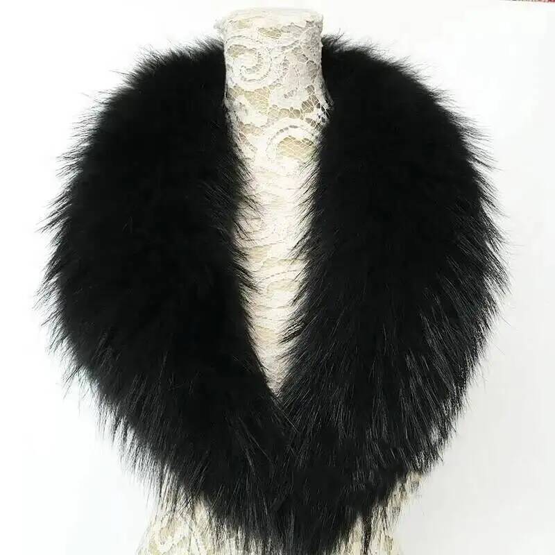 Natural Raccoon Fur Collar Rea - Outdoor Sport Winter Jacket ulasan dan harga