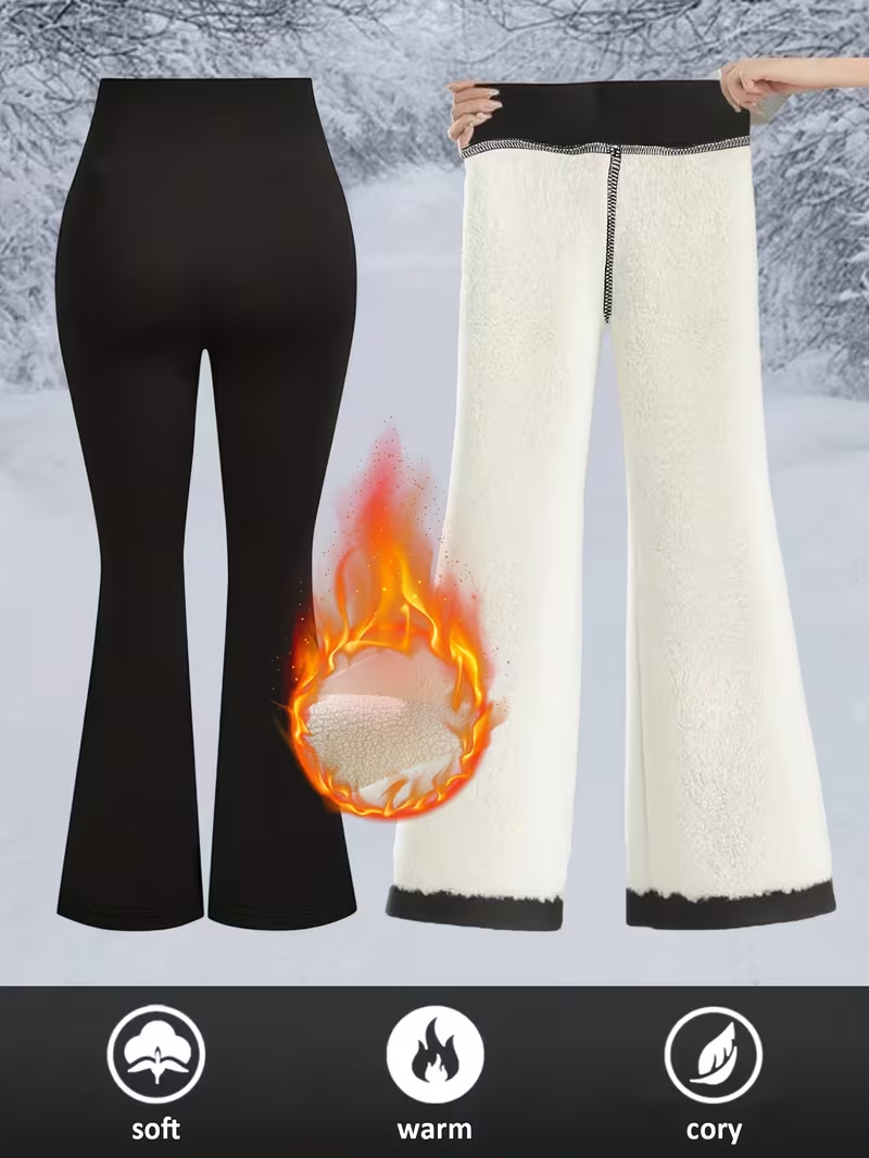 Winter Flared Pants High Waist - Outdoor Sport Outfit ulasan dan harga
