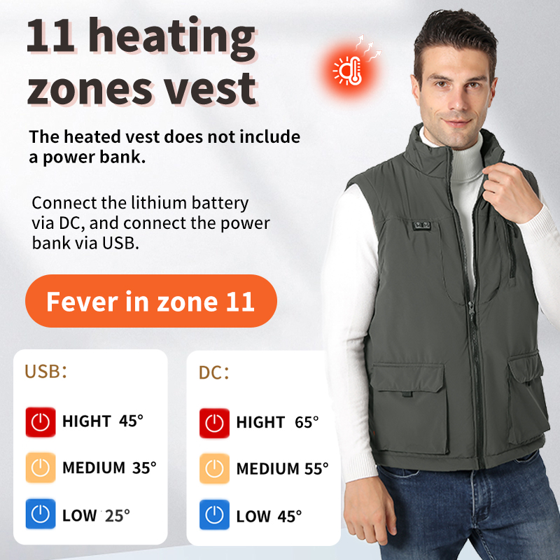 Smart 11-Zone Heated Vest for  - Outdoor Sport Winter Jacket ulasan dan harga