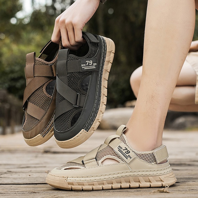 Mens Sandals Summer Mesh Breat - Outdoor Sport Outfit ulasan dan harga