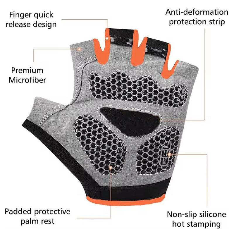Breathable Anti-Slip Half Fing - Horse Riding Glove ulasan dan harga