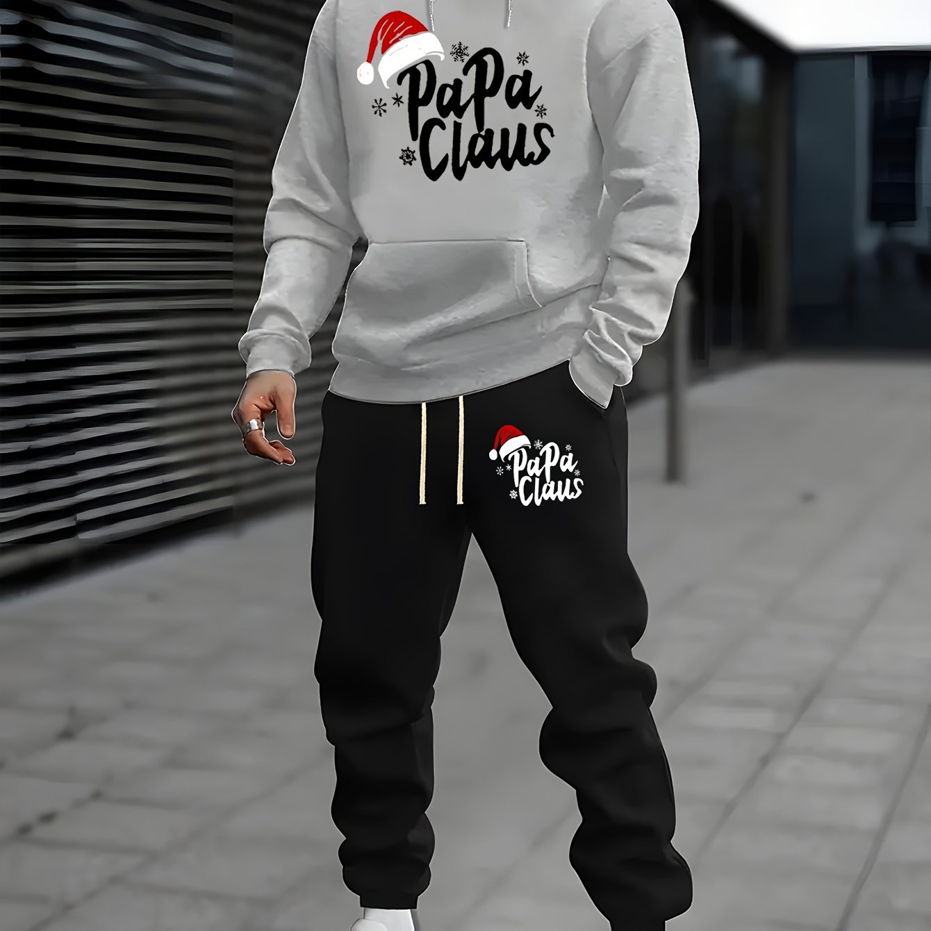 Santa Print Men 2 Piece Tracks - Outdoor Sport Is ulasan dan harga