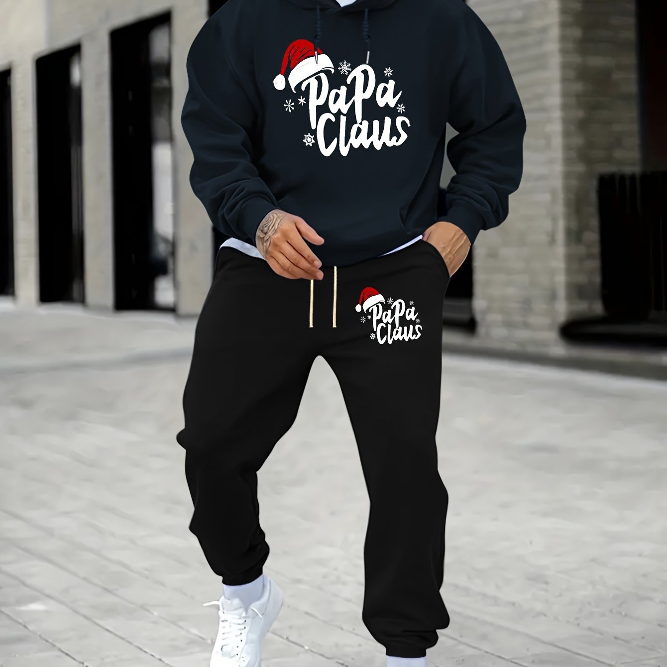 Santa Print Men 2 Piece Tracks - Outdoor Sport Is ulasan dan harga
