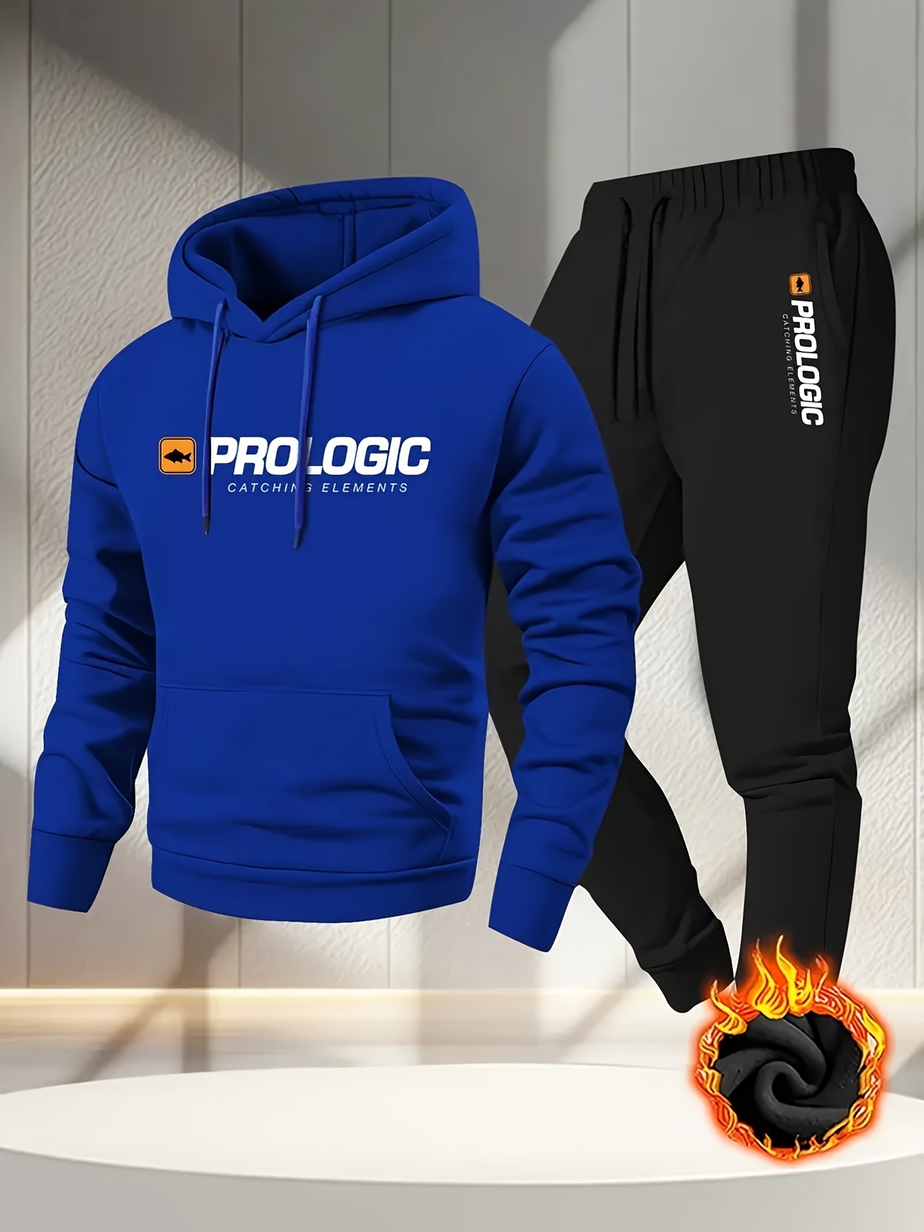 Men Printed Fleece Lined Hoodi - Outdoor Sport Outfit ulasan dan harga